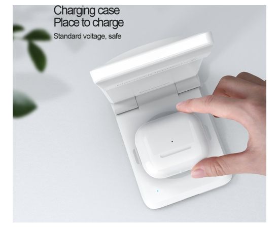 Nillkin PowerTrio 3in1 Wireless Charger MagSafe Bezvadu lādētājs 3in1 priekš Samsung Watch / balts Bezvadu telefonu lādētāji