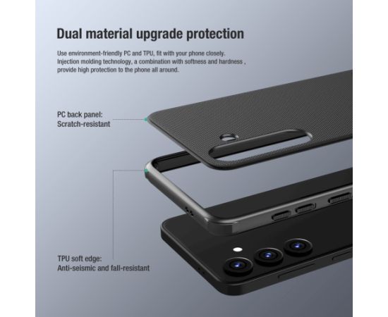 Nillkin Super Frosted PRO Back Cover Aizsargapvalks priekš Samsung Galaxy S24 / melns Neoriģinālie Maciņi