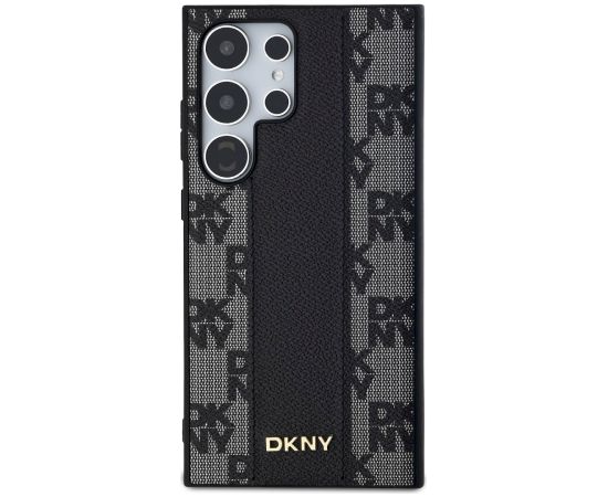 DKNY PU Leather Checkered Pattern MagSafe Case Защитный чехол для Samsung Galaxy S24 Ultra / чёрный Чехлы - альтернативные