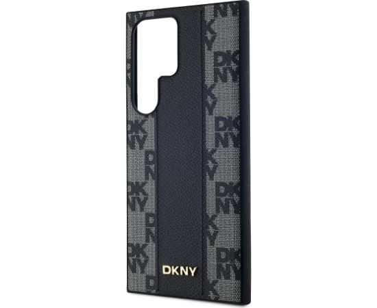 DKNY PU Leather Checkered Pattern MagSafe Case Защитный чехол для Samsung Galaxy S24 Ultra / чёрный Чехлы - альтернативные