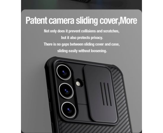 Nillkin CamShield PRO Hard Case Aizsargapvalks priekš Samsung Galaxy S24 / melns Neoriģinālie Maciņi