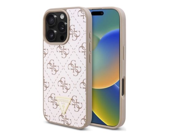 Guess New 4G Triangle Aizsargapvalks Priekš Apple iPhone 16 Pro Neoriģinālie Maciņi