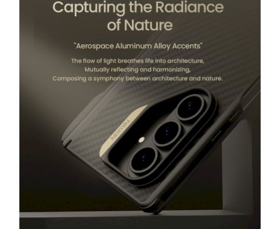 Nillkin Synthetic Fiber PRO Magnetic Pen Slot Aizsargapvalks priekš Samsung Galaxy Z Fold 7 / zelta Neoriģinālie Maciņi