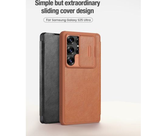 Nillkin Qin Book PRO Case Aizsargapvalks priekš Samsung Galaxy S25 Ultra / melns Neoriģinālie Maciņi