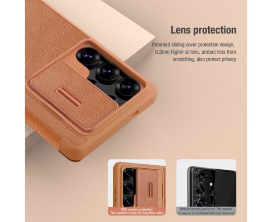 Nillkin Qin Book PRO Case Aizsargapvalks priekš Samsung Galaxy S25 Ultra / melns Neoriģinālie Maciņi