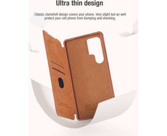 Nillkin Qin Book PRO Case Aizsargapvalks priekš Samsung Galaxy S25 Ultra / melns Neoriģinālie Maciņi