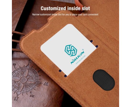 Nillkin Qin Book PRO Case Aizsargapvalks priekš Samsung Galaxy S25 Ultra / melns Neoriģinālie Maciņi