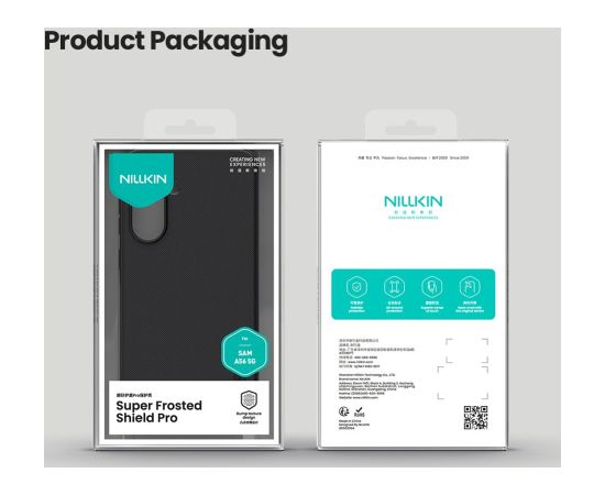 Nillkin Super Frosted PRO Back Cover Aizsargapvalks priekš Samsung Galaxy A56 5G / melns Neoriģinālie Maciņi