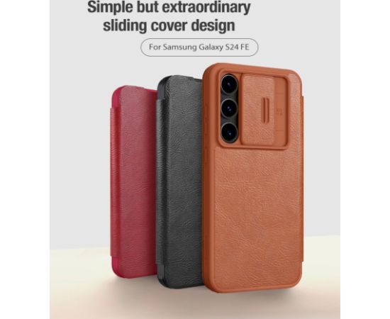 Nillkin Qin Book PRO Case Aizsargapvalks priekš Samsung Galaxy S24 FE / melns Neoriģinālie Maciņi