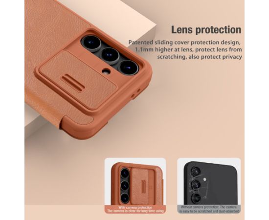 Nillkin Qin Book PRO Case Aizsargapvalks priekš Samsung Galaxy S24 FE / melns Neoriģinālie Maciņi