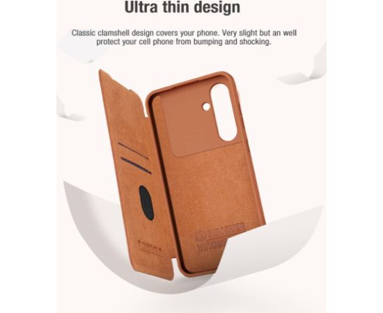 Nillkin Qin Book PRO Case Aizsargapvalks priekš Samsung Galaxy S24 FE / melns Neoriģinālie Maciņi