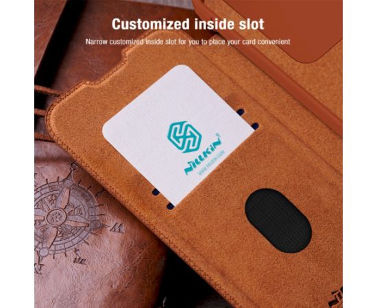 Nillkin Qin Book PRO Case Aizsargapvalks priekš Samsung Galaxy S24 FE / melns Neoriģinālie Maciņi