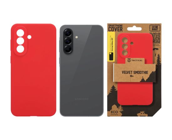 Tactical Velvet Smoothie Cover Aizsargapvalks priekš Samsung Galaxy A57 / sarkans Neoriģinālie Maciņi