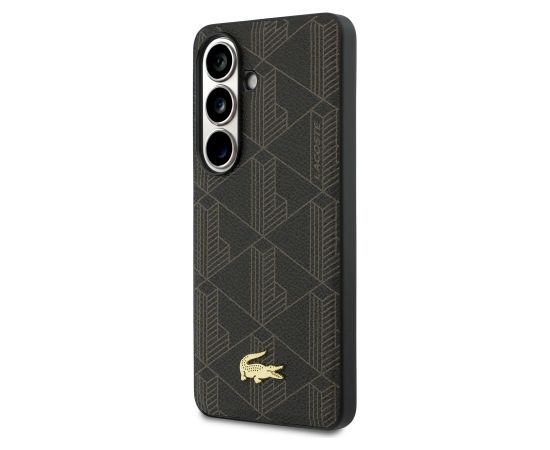 Lacoste PVC Blend Monogram Gold Logo Magnetic Case Aizsargapvalks priekš Samsung Galaxy S26+ / bruns Neoriģinālie Maciņi