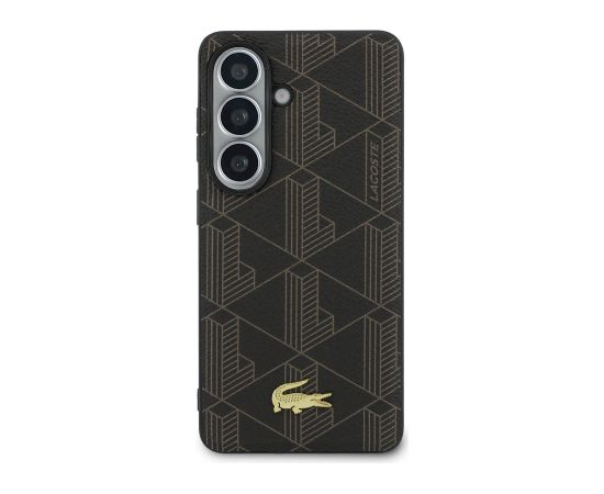 Lacoste PVC Blend Monogram Gold Logo Magnetic Case Aizsargapvalks priekš Samsung Galaxy S26+ / bruns Neoriģinālie Maciņi
