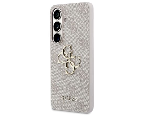 Guess PU 4G Metal Logo Case Aizsargapvalks priekš Samsung Galaxy S26 / rozā Neoriģinālie Maciņi