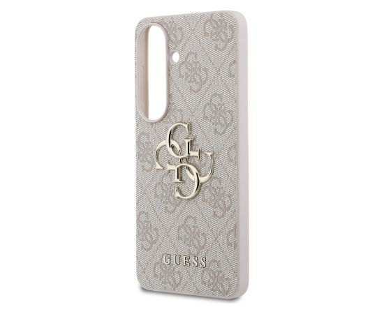 Guess PU 4G Metal Logo Case Aizsargapvalks priekš Samsung Galaxy S26 / rozā Neoriģinālie Maciņi