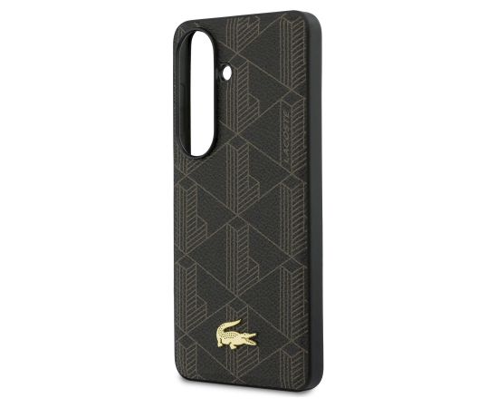 Lacoste PVC Blend Monogram Gold Logo Magnetic Case Aizsargapvalks priekš Samsung Galaxy S26 / brūns Neoriģinālie Maciņi