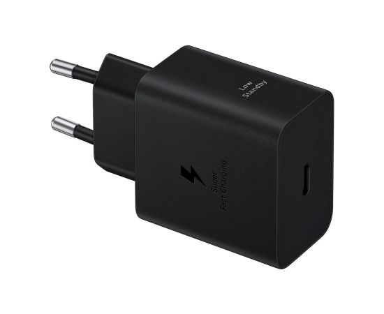 Samsung EP-P2900TBE Magnet Wireless Charger 25W Беспроводное магнитное зарядное устройство с адаптером 45W / тёмно-серый Bezvadu telefonu lādētāji