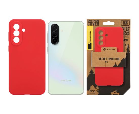Samsung Tactical Velvet Smoothie Cover Aizsargapvalks priekš Samsung Galaxy A37 / sarkans Neoriģinālie Maciņi