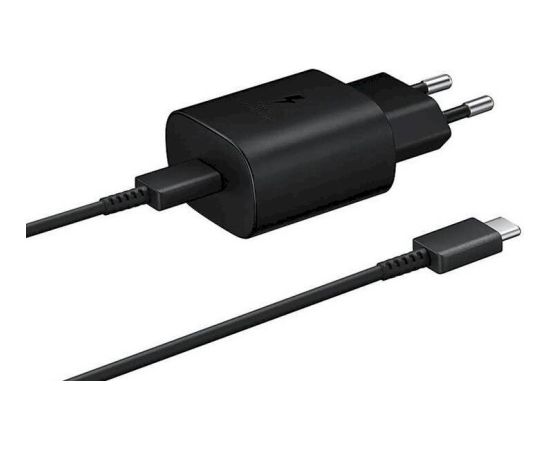 Samsung EP-T1510EBE + EP-DA705BBE Tīkla lādētājs 15W + USB-C uz USB-C datu kabelis melns (OOB Bulk) Telefonu lādētāji 220v