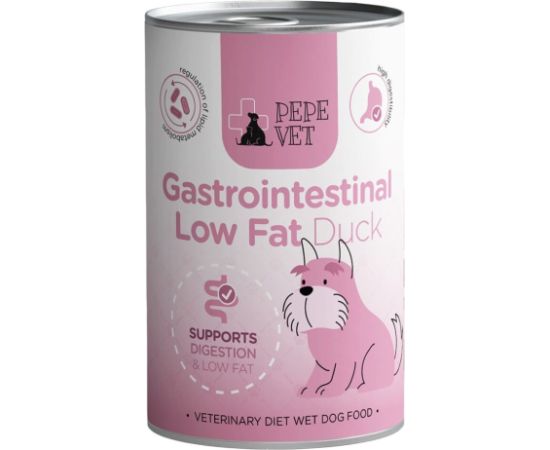 PAKA ZWIERZAKA Pepe Vet Gastrointestinal Low fat Duck - wet dog food - 400g Suņu barība