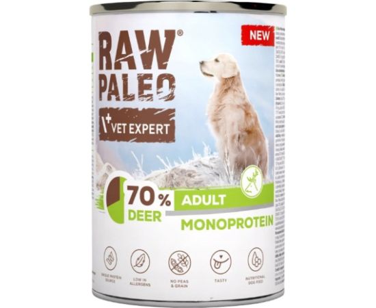 VETEXPERT Raw Paleo Deer - wet dog food - 400g Suņu barība