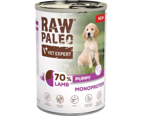 VETEXPERT Raw Paleo Lamb puppy- wet dog food - 400g Suņu barība
