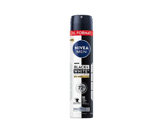 Nivea Men B&W Epic Night Anti-Perspirant - Antiperspirant ve spreji 200ml Smaržas - NESAKĀRTOTS