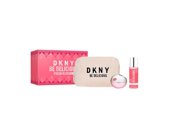 DKNY Be Delicious Fresh Blossom Dárková sada EDP 100 ml, tělový sprej 125 ml a kosmetická taštička 100ml Парфюмерные наборы