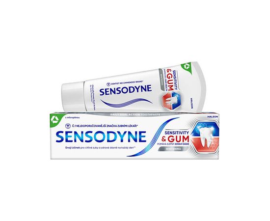 Sensodyne Sensitivity & Gum Whitening Toothpaste 75ml Zobu pastas un mutes dobuma skalojamie līdzekļi