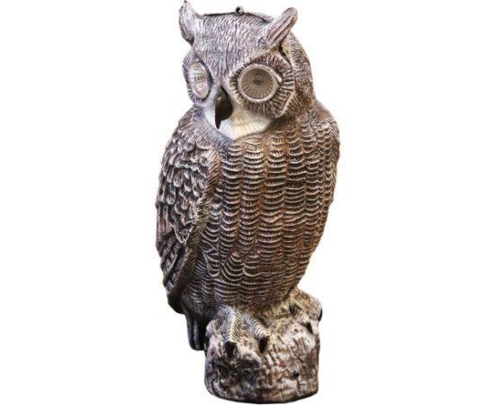 Besk Dārza dekors Pūce 19x18x43cm, ar solāro gaismu un skaņu Наружное освещение