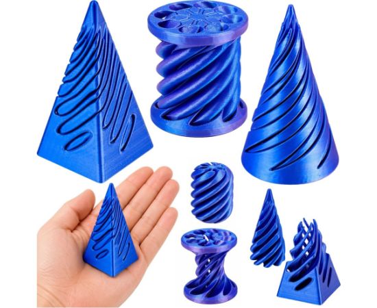 LeanToys Zabawki Antystresowe Stożki Obrotowe Sensoryczne Figurki 3D Niebieskie Mašīnas un piederumi