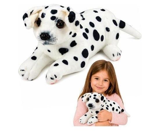 LeanToys Pluszowy Piesek Dalmatyńczyk Przytulanka Maskotka Pluszak Pies Miękki 25 cm Mīkstās rotaļlietas