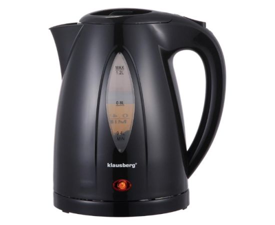 Elektriskā tējkanna, 1.2 L, melna, 900–1100 W, KB 9001, Klausberg Tējkannas (elektriskās)