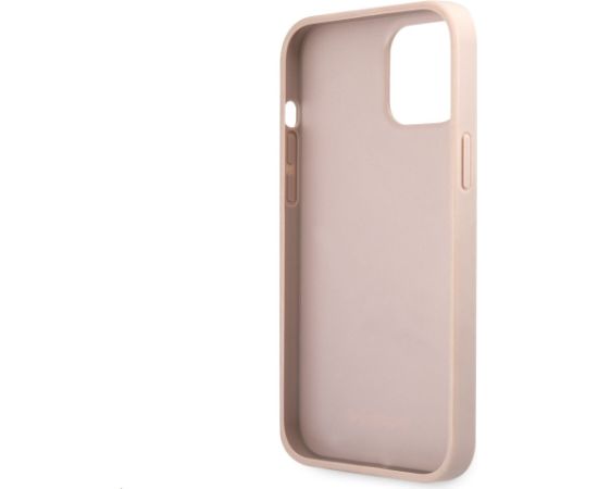 Guess PU 4G Metal Logo Case Aizsargapvalks priekš iPhone 12/12 Pro / rozā Neoriģinālie Maciņi