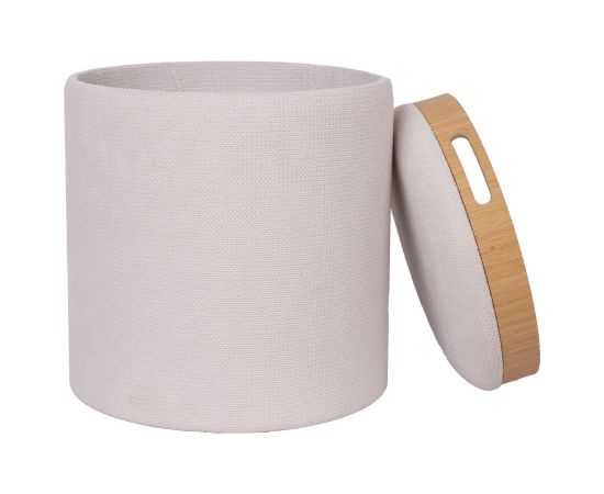 Tumba / galds HIRO D34,5xH37cm, balts, ar uzglabāšanās vietu un paplāti Jaunumi -Dārzam