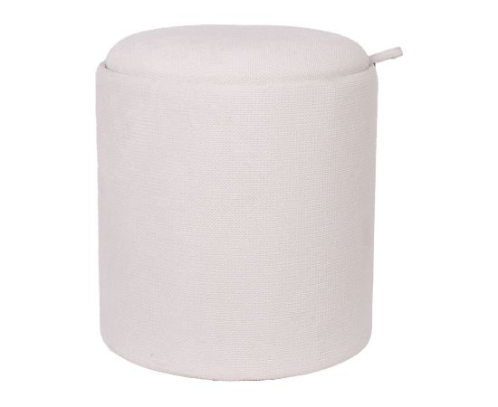 Ottoman/ table HIRO D39xH44cm, white, with storage and tray Новинки Для дома и сада 
