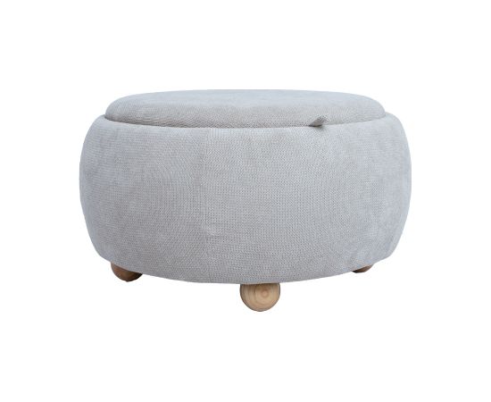 Ottoman/ table HIRO D67xH38cm, beige, with storage Новинки Для дома и сада 