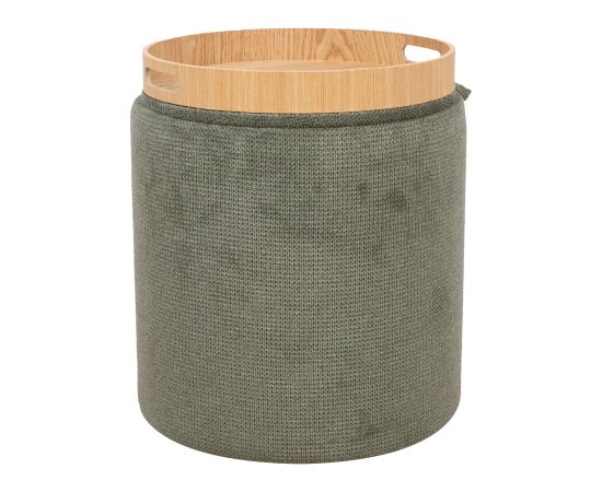 Tumba / galds HIRO D34,5xH37cm, zaļš, ar uzglabāšanās vietu un paplāti Jaunumi -Dārzam