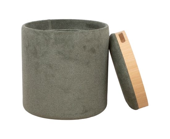Tumba / galds HIRO D34,5xH37cm, zaļš, ar uzglabāšanās vietu un paplāti Jaunumi -Dārzam