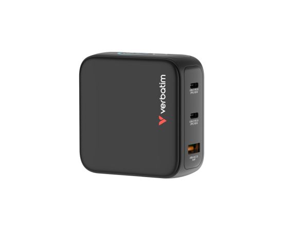 Lādētājs Verbatim Mini GaN Charger 100W 3-Port with Display Telefonu lādētāji 220v