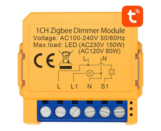 Smart socket switch ZigBee Avatto ZDMS16-1 TUYA Viedie slēdži