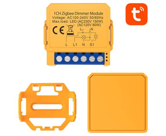 Smart socket switch ZigBee Avatto ZDMS16-1 TUYA Viedie slēdži