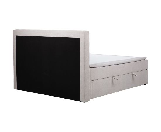 Continental bed KUKA MOON 180x200cm light grey, with storage Gultas