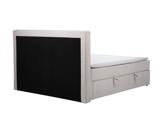 Continental bed KUKA MOON 160x200cm light grey, with storage Кровати