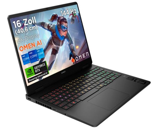 OMEN by HP 16-am0277ng (black, Intel® Core? Ultra 7 255H, NVIDIA GeForce RTX 5070, 24 GB DDR5, 1 TB (1 TB SSD), without operating system) - DE Layout Ноутбуки