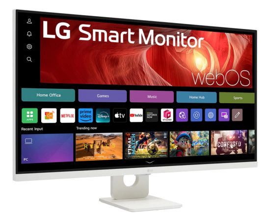 LG Electronics Smart Monitor 32U721SA-W (80 cm (32 inches), white, UltraHD/4K, VA, HDMI, USB-C, WebOS, FB) Monitori