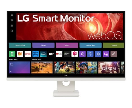 LG Electronics Smart Monitor 32U721SA-W (80 cm (32 inches), white, UltraHD/4K, VA, HDMI, USB-C, WebOS, FB) Monitori