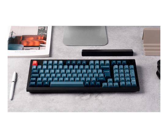 Keychron V5 Max (black/blue-gray, DE layout, Gateron Jupiter Banana, hot-swap, RGB) Klaviatūras
